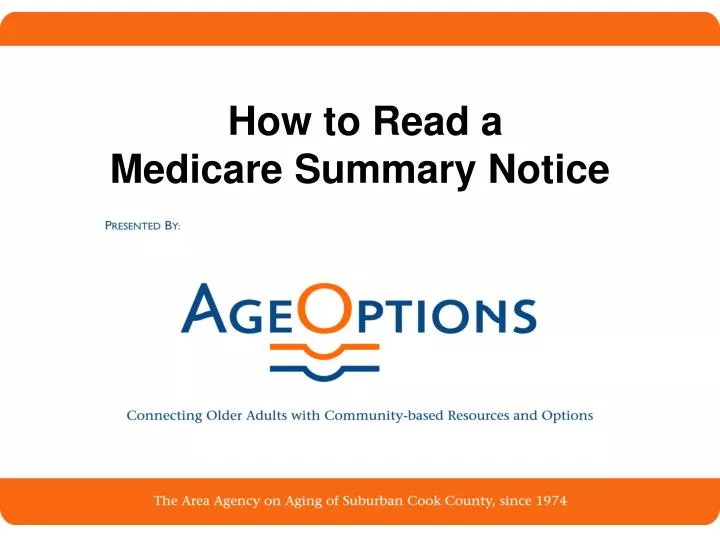 how to read a medicare summary notice