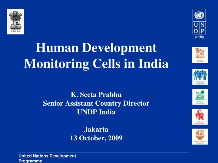 human development monitoring cells in india