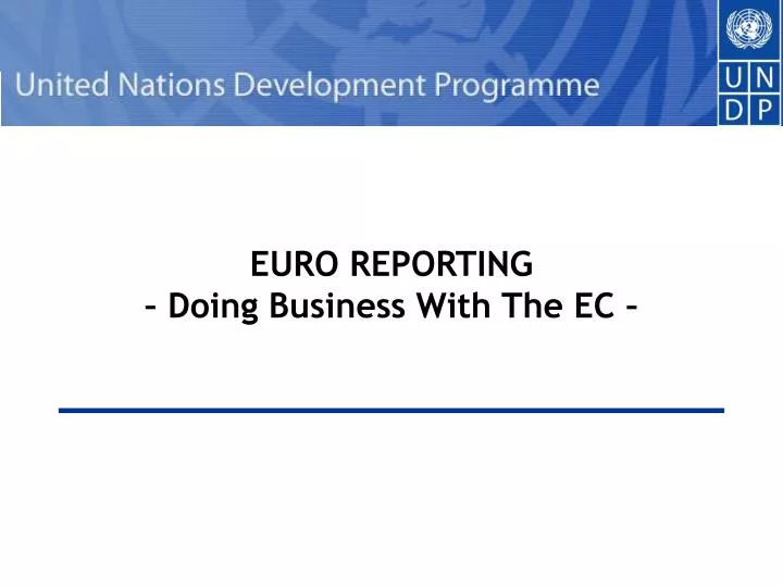 euro reporting doing business with the ec
