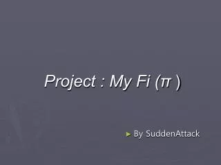 project my fi