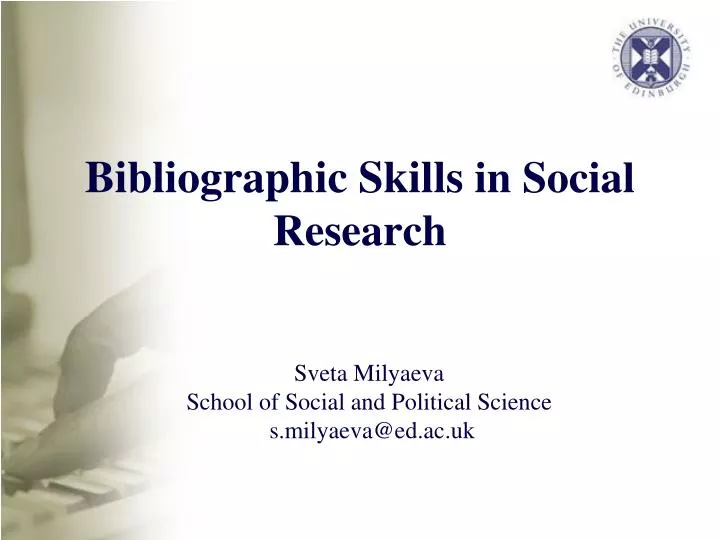 bibliographic skills in social research