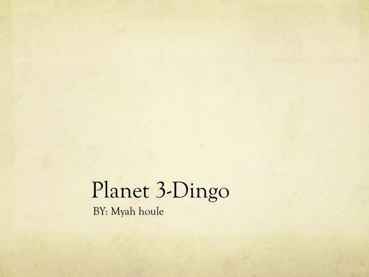 planet 3 dingo