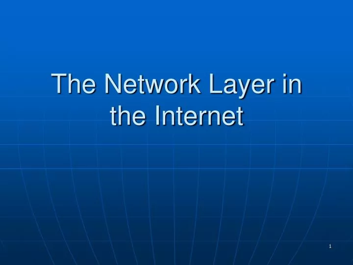 the network layer in the internet