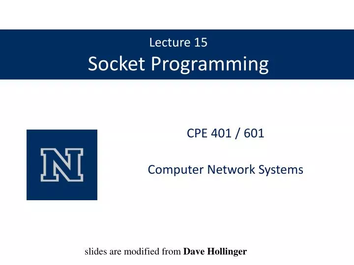 lecture 15 socket programming