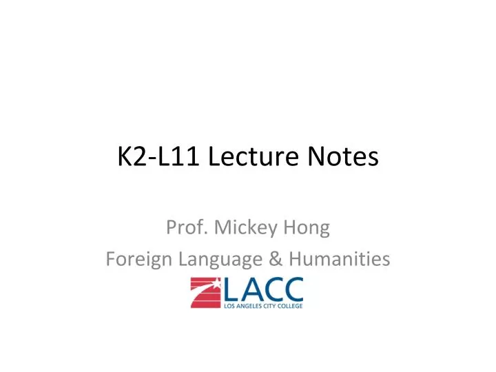 k2 l11 lecture notes