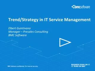 Trend/Strategy in IT Service Management