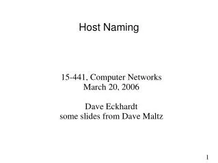 Host Naming