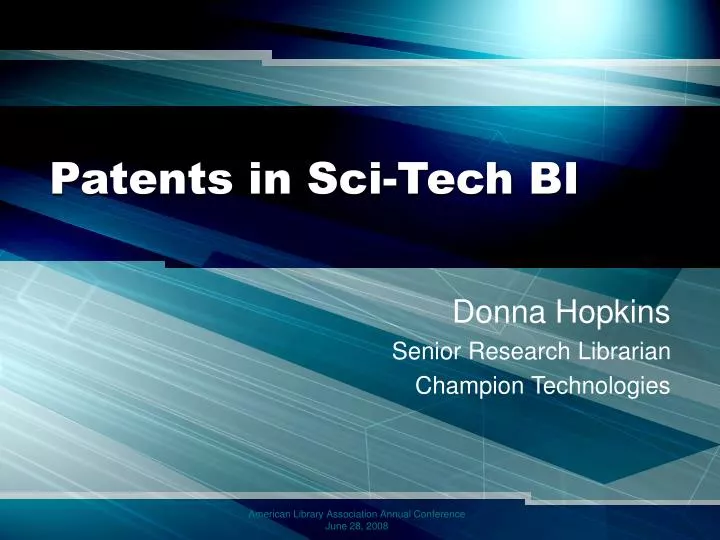 patents in sci tech bi