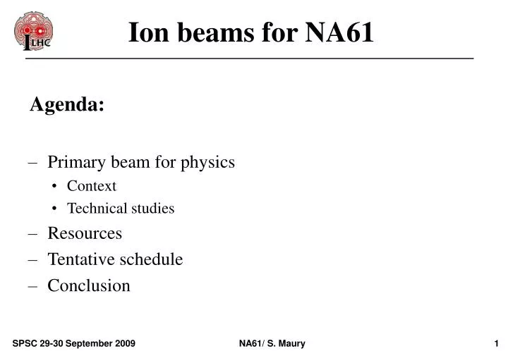 ion beams for na61