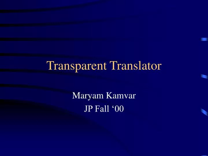 transparent translator