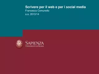 scrivere per il web e per i social media