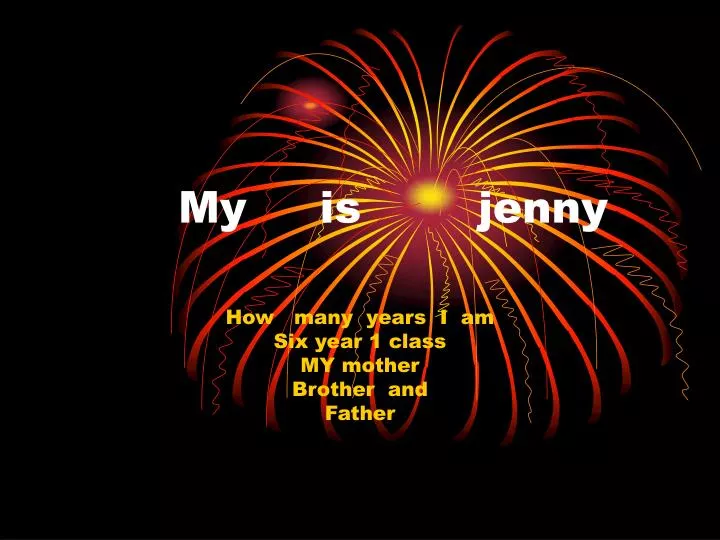 my is jenny