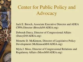 Center for Public Policy and Advocacy