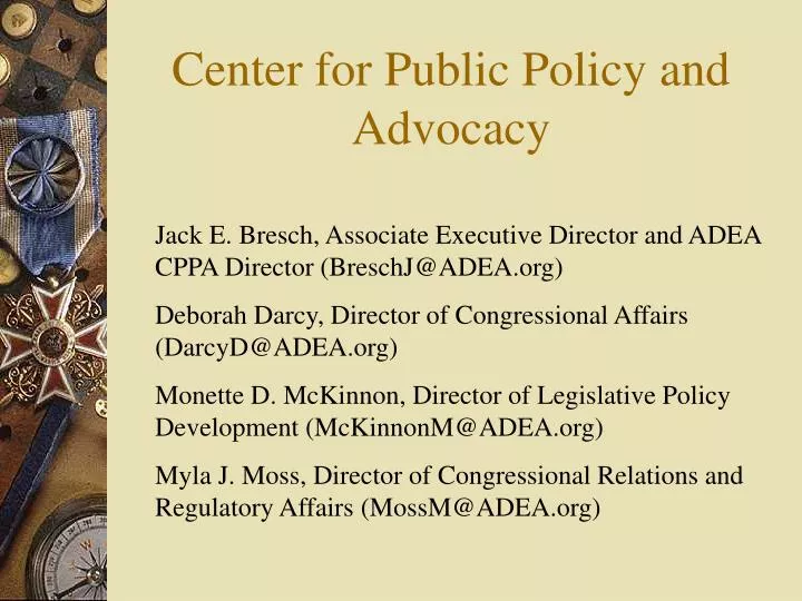 center for public policy and advocacy
