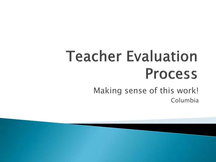teacher evaluation process