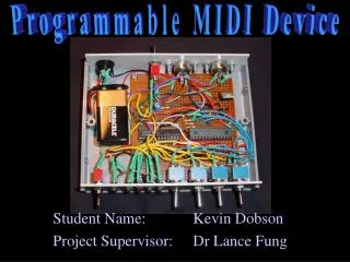 Student Name:		Kevin Dobson Project Supervisor:	Dr Lance Fung