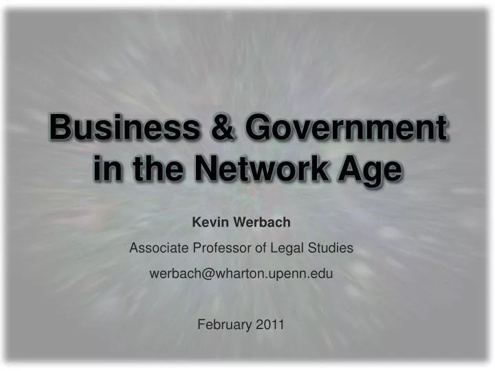 business government in the network age
