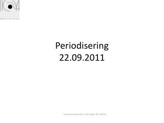 periodisering 22 09 2011