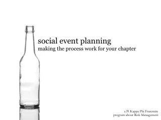 social event planning making the process work for your chapter