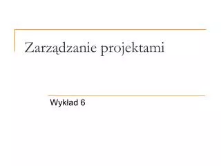 zarz dzanie projektami