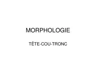 morphologie