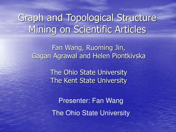 graph and topological structure mining on scientific articles