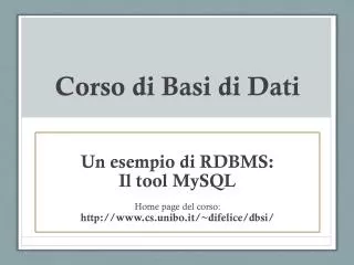 corso di basi di dati