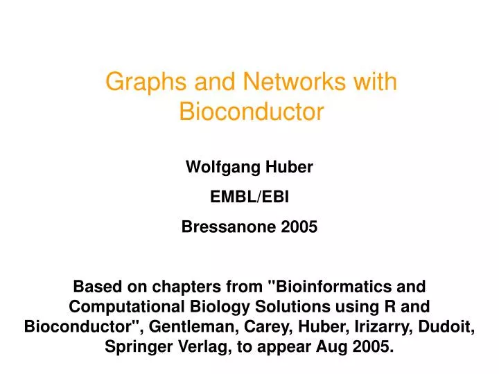 graphs and networks with bioconductor