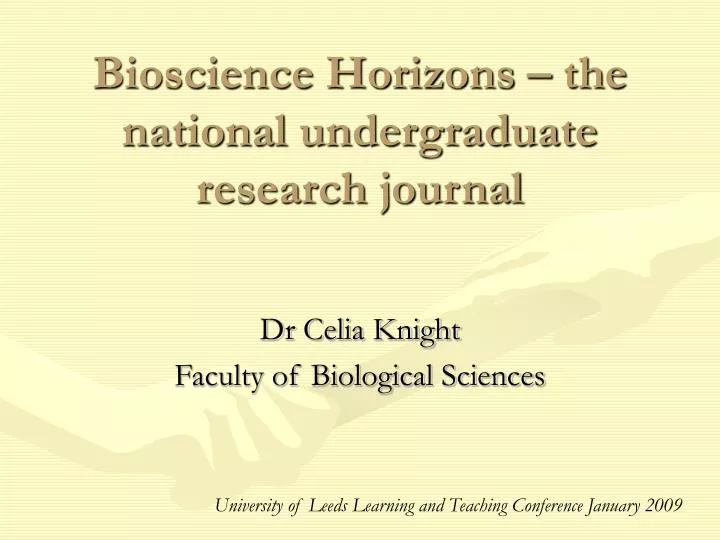 bioscience horizons the national undergraduate research journal