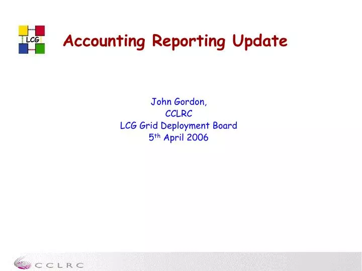 accounting reporting update