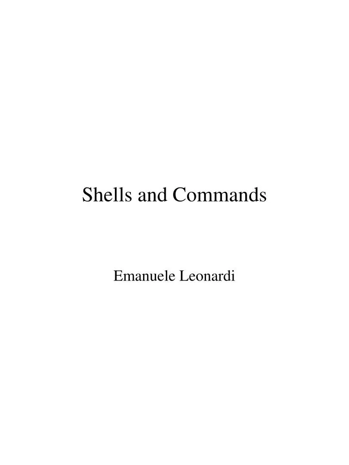 shells and commands
