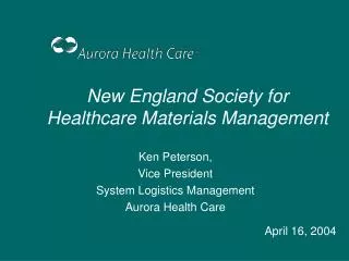 New England Society for Healthcare Materials Management