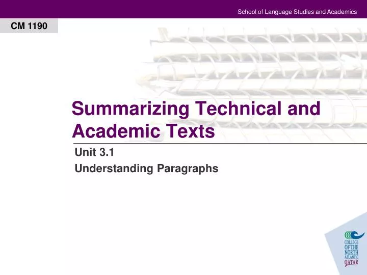 summarizing technical and academic texts