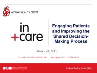 Engaging Patients and Improving the Shared Decision-Making Process