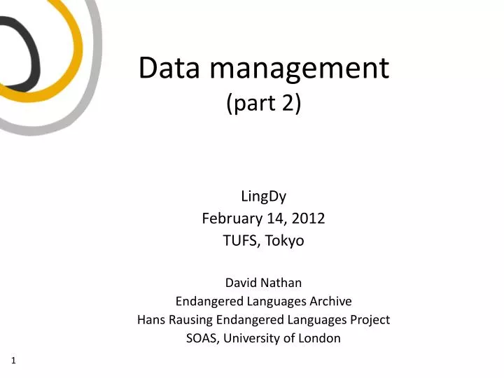 data management part 2