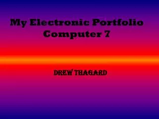 My Electronic Portfolio Computer 7