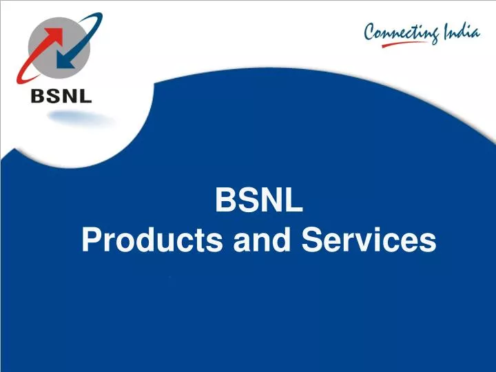 bsnl products and services