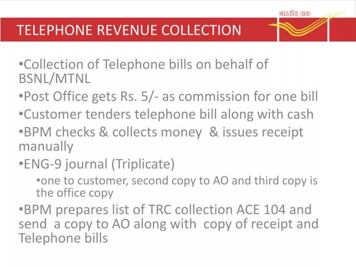 telephone revenue collection