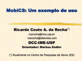 mobics um exemplo de uso