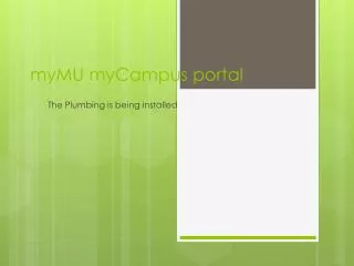 myMU myCampus portal