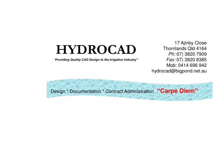 hydrocad providing quality cad design to the irrigation industry