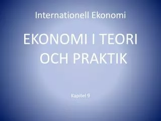 internationell ekonomi