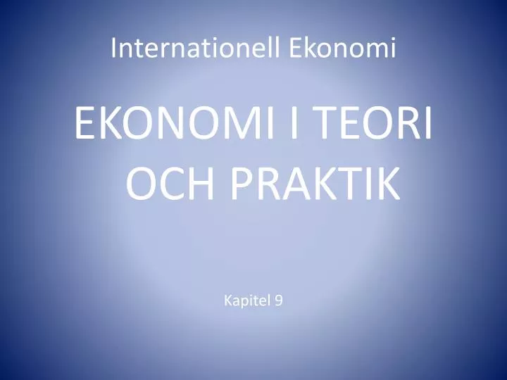 internationell ekonomi
