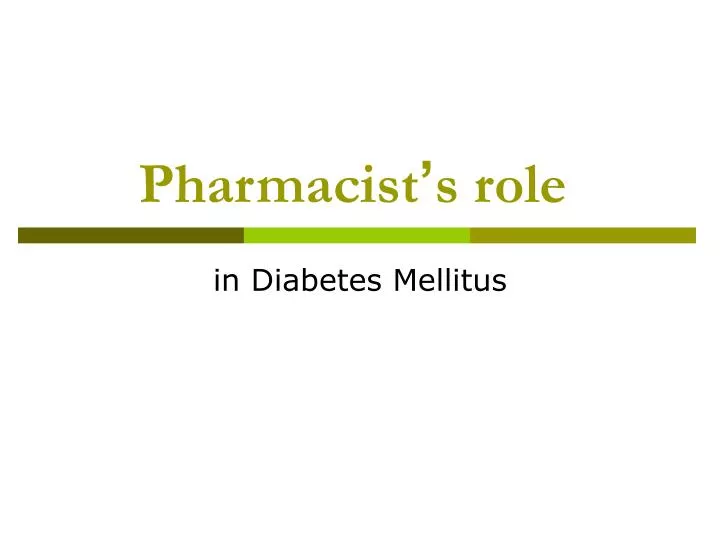 pharmacist s role