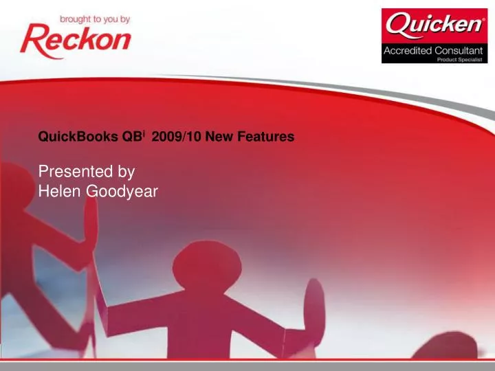 quickbooks qb i 2009 10 new features presented by helen goodyear