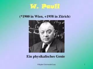 w pauli 1900 in wien 1958 in z rich