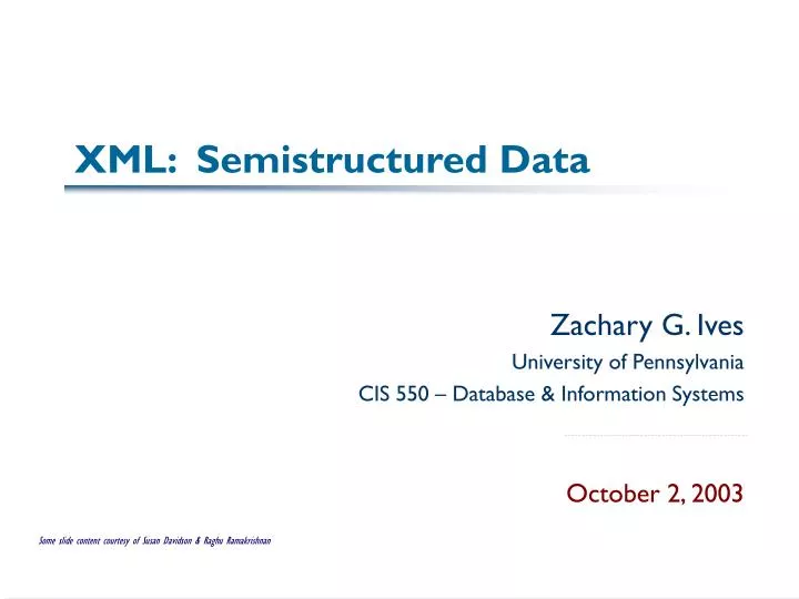 xml semistructured data