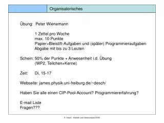 organisatorisches