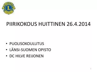 piirikokous huittinen 26 4 2014