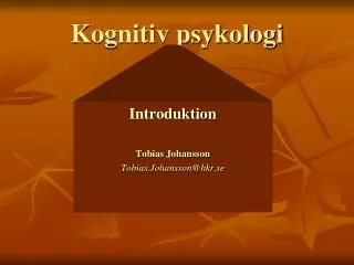 kognitiv psykologi